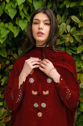 Lawn-3PC Embroidered Shirt with Digital Printed Jacquard Dupatta- 1126